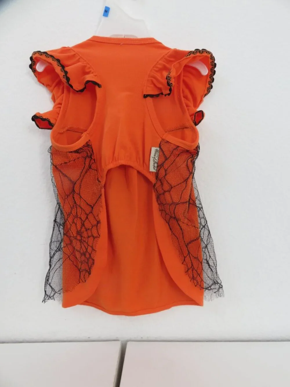 (#144) House of Barker Orange/Black DOG Apparel DRESS